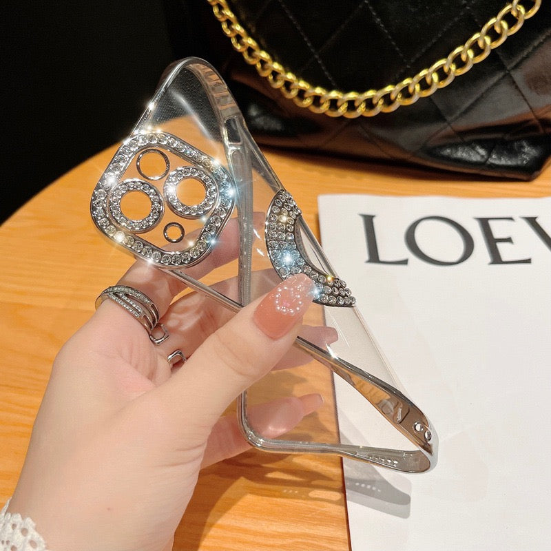 Clear Back Case with Sparkling Circle