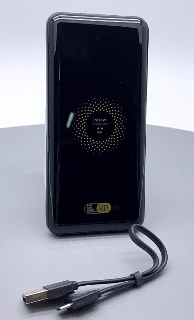 King KP 10000mAh Power Bank + Wireless Charging WP15