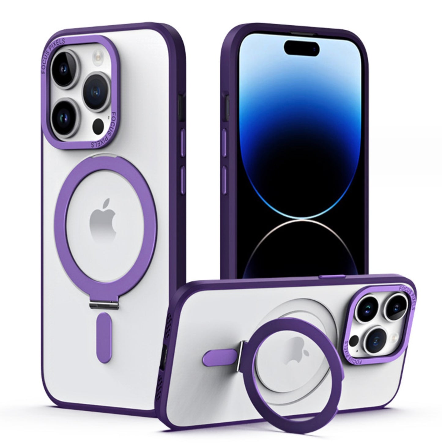 Magnetic Slim Case, Compatible with MagSafe+ Build-in Kickstand 15