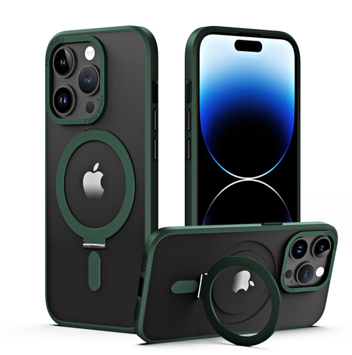 Magnetic Slim Case, Compatible with MagSafe+ Build-in Kickstand 15