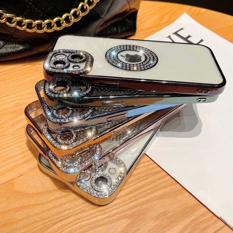 Clear Back Case with Sparkling Circle