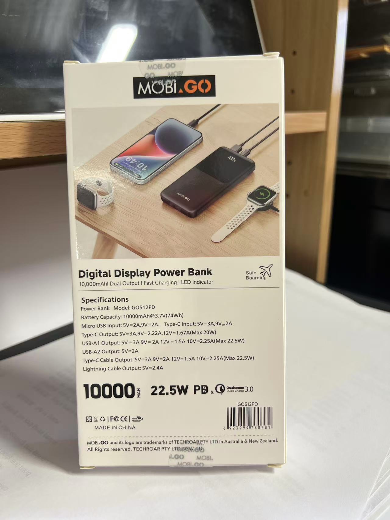Mobi 10000mAh Power Bank GO512PD
