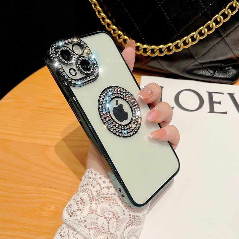 Clear Back Case with Sparkling Circle