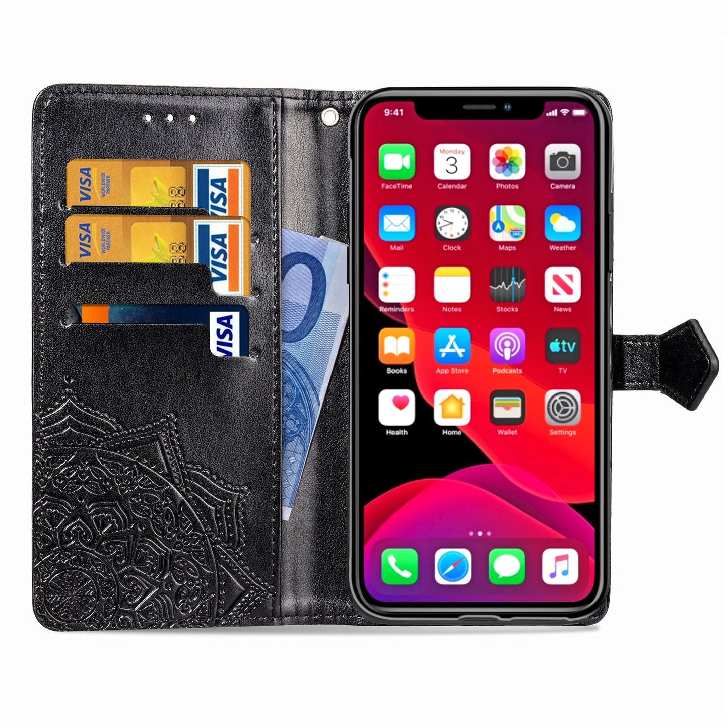 Flower Flip Leather Wallet Cases 15