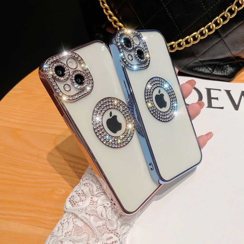 Clear Back Case with Sparkling Circle