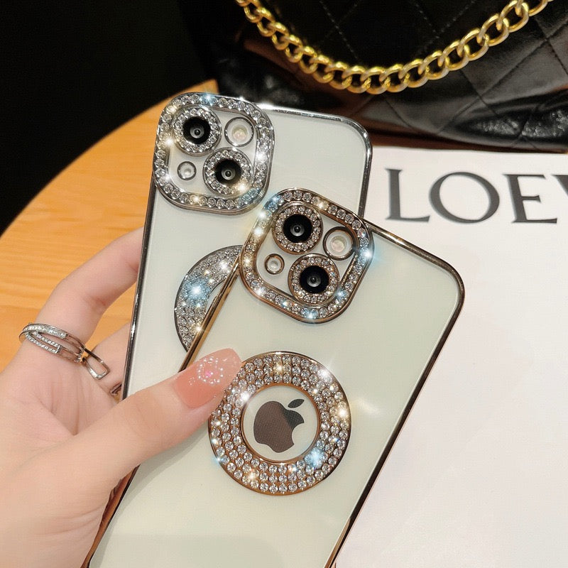 Clear Back Case with Sparkling Circle