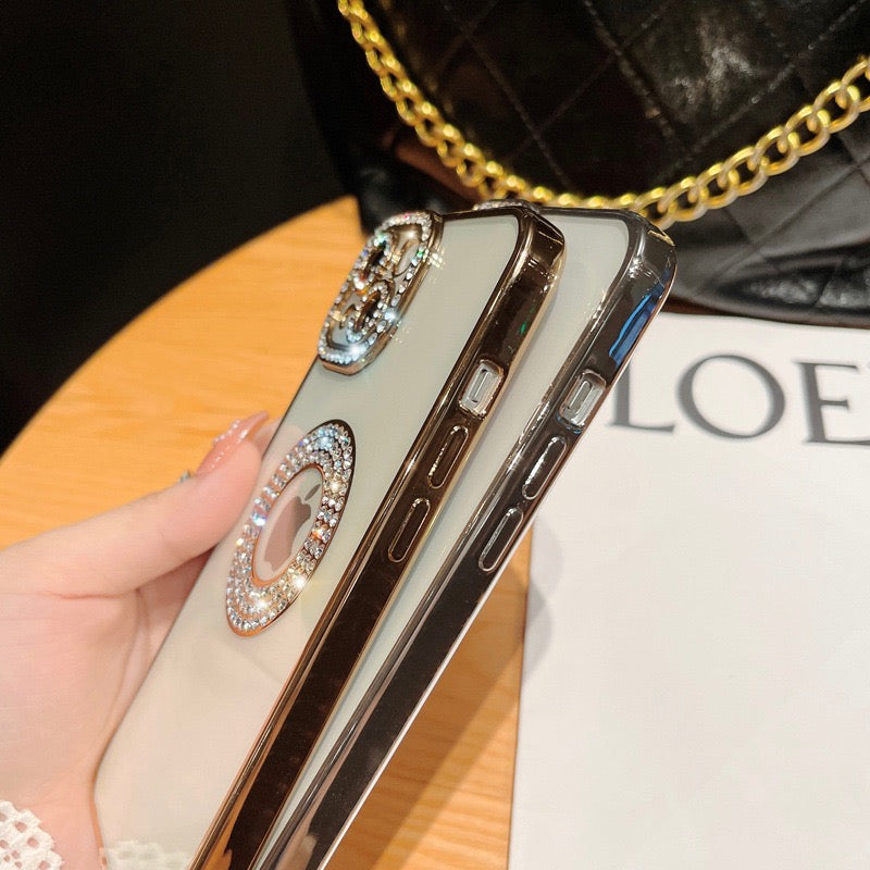 Clear Back Case with Sparkling Circle
