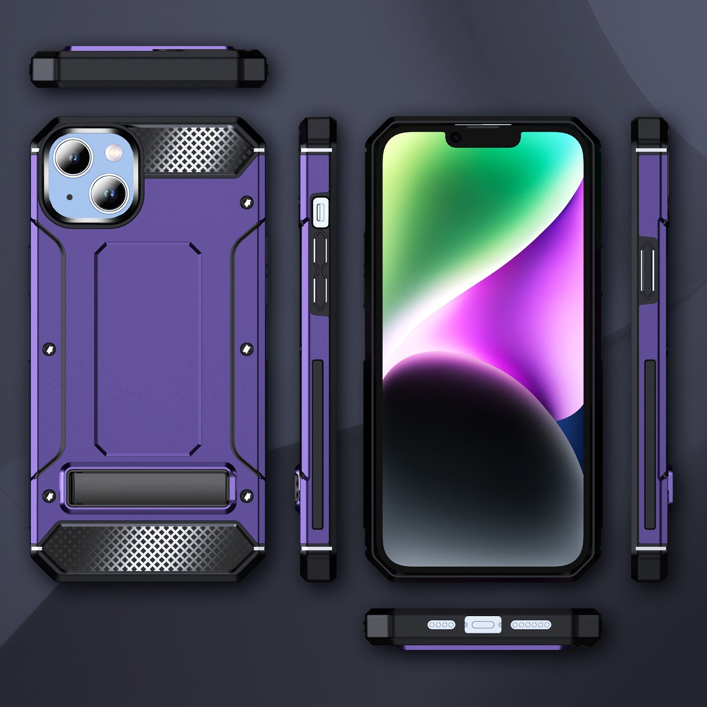 Double Layer Heavy Duty Cases + Stand 15
