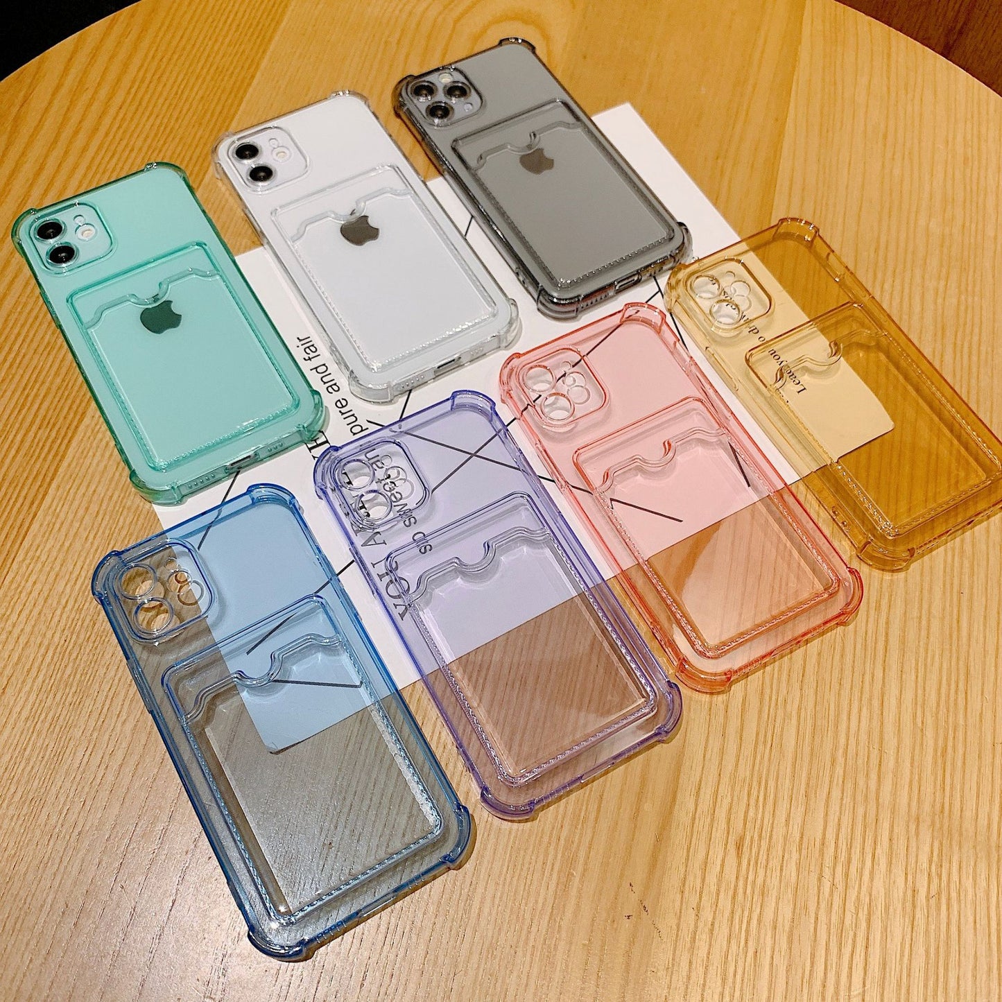 Clear Colourful Case + Card Holder 15