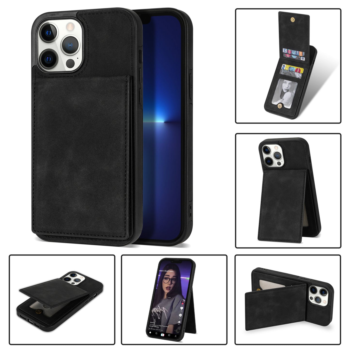 iPhone 14 Leather Wallet Back Cover