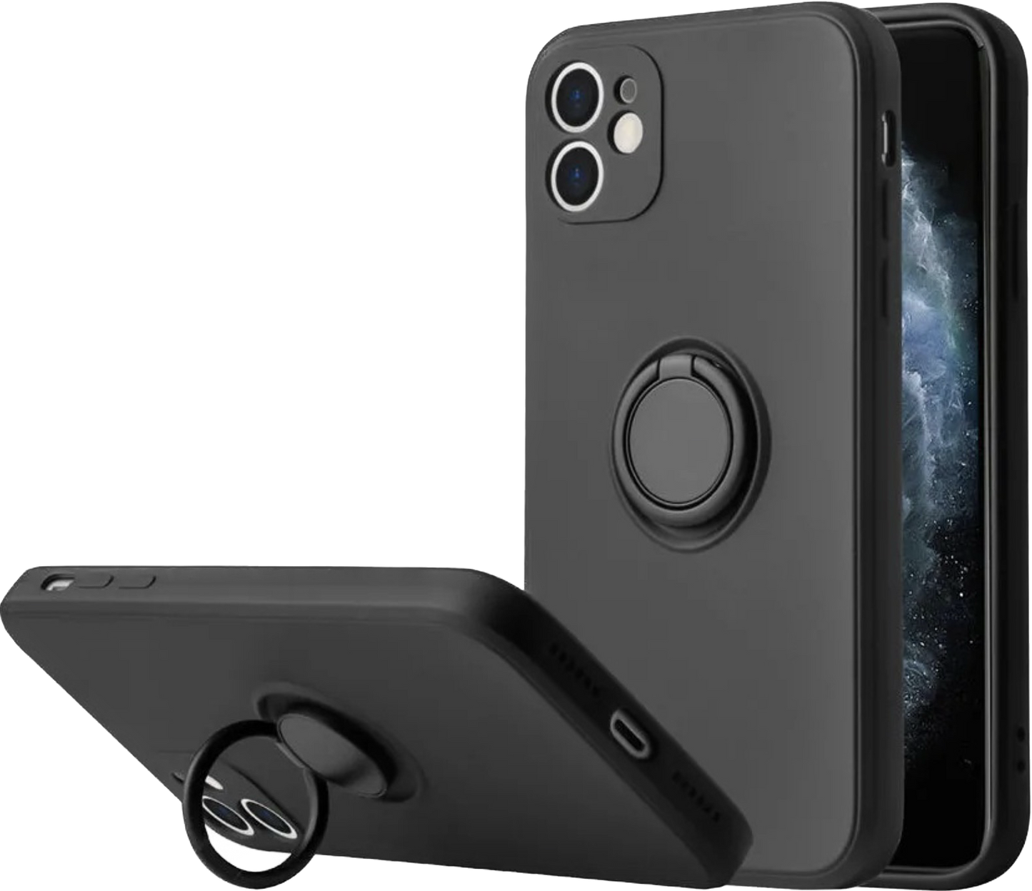 XR to 14 Max Colourful Ring Silicone Case