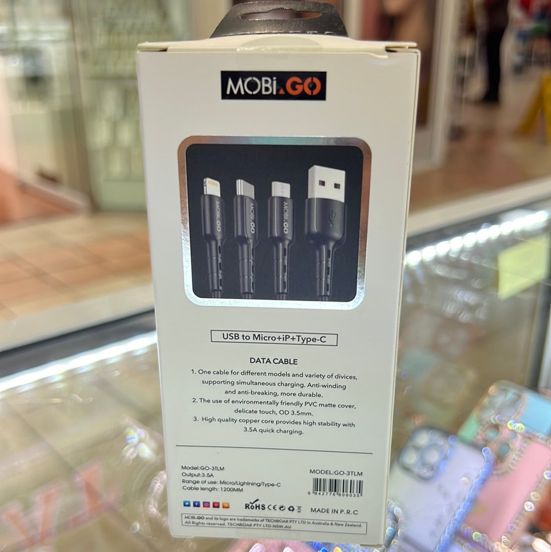 Mobi 3 in 1 Cable 1.2M GO3TLM