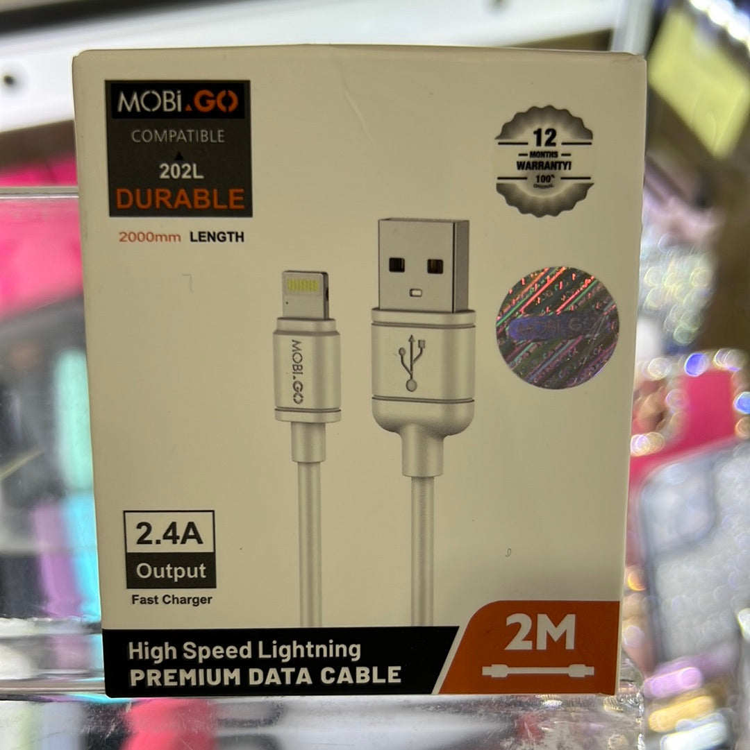 Mobi Usb to Lightning Cable 2m 202L