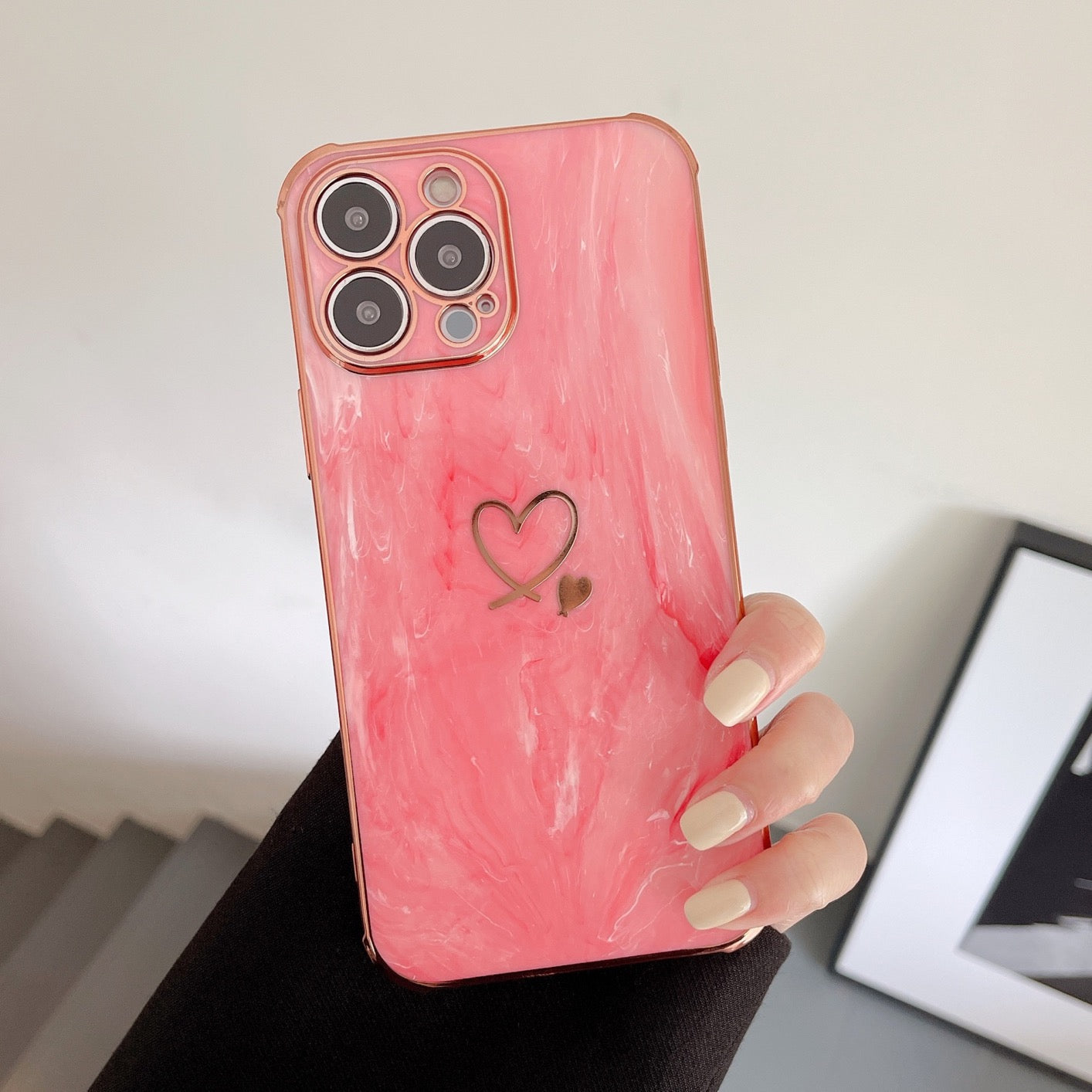 Marble Looking Heart Case 13/14