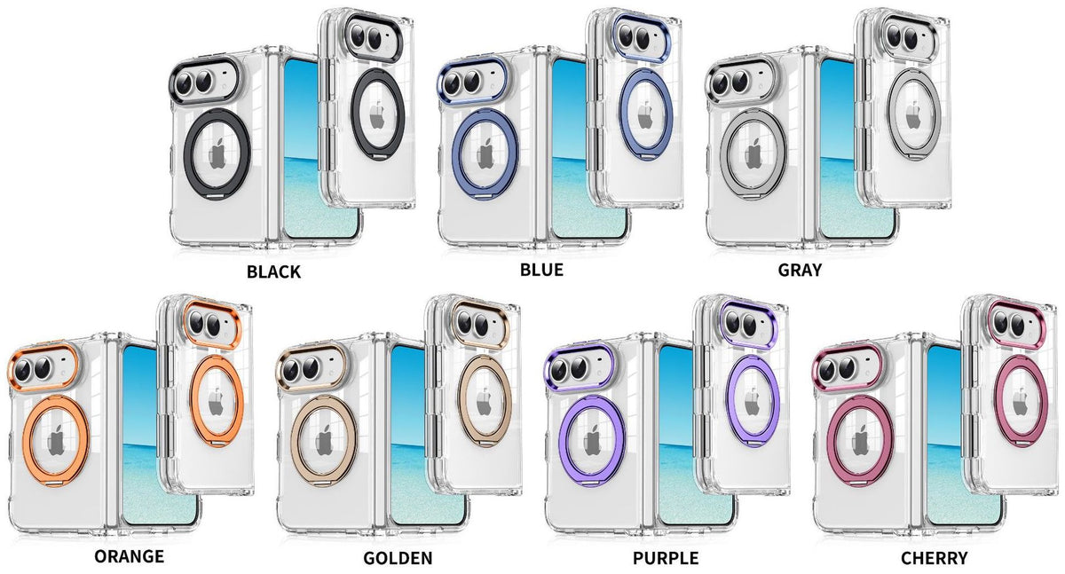 iPhone Duo Slim Clear Shockproof Cover With Kickstand Compatible with MagSafe Wireless Charging