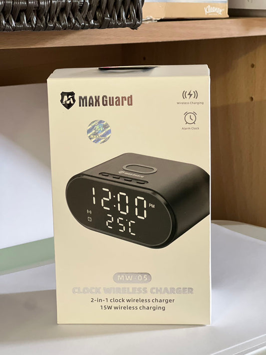 Maxguard 2in1 Alam Clock and Wireless Charger MW05