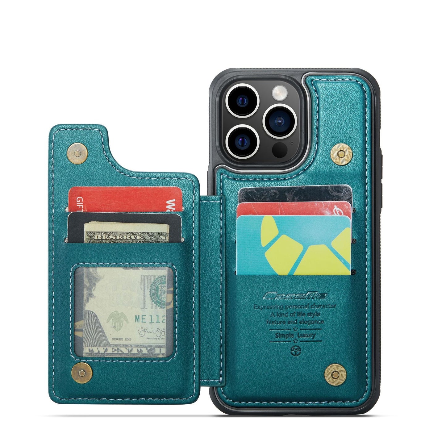 Leather Wallet Back Cover with Car Holder