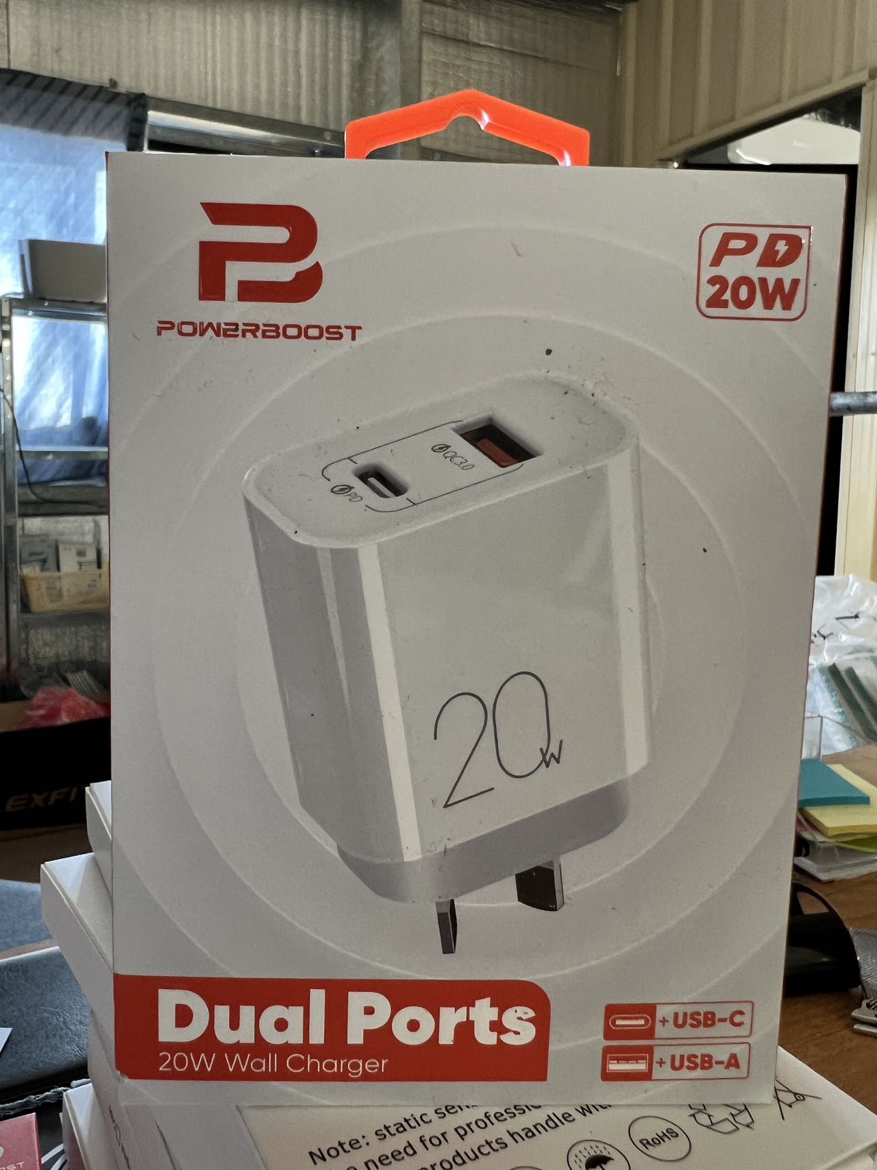Powerboost PD Wall Charger Dual Ports 20W