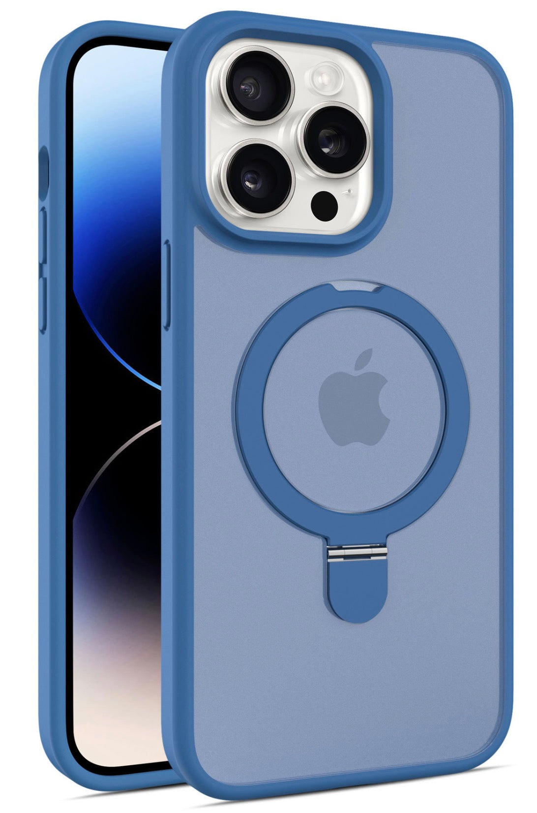 iPhone 15 Pro Max Slim Shockproof Cover with Stand & Ring Holder ( (Compatible with MagSafe)