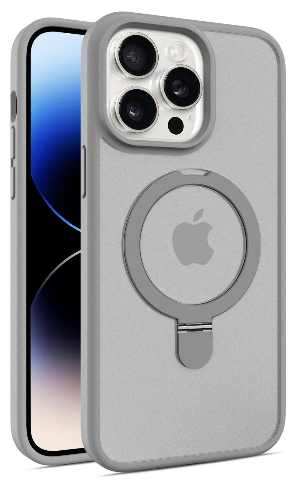 iPhone 15 Pro Max Slim Shockproof Cover with Stand & Ring Holder ( (Compatible with MagSafe)