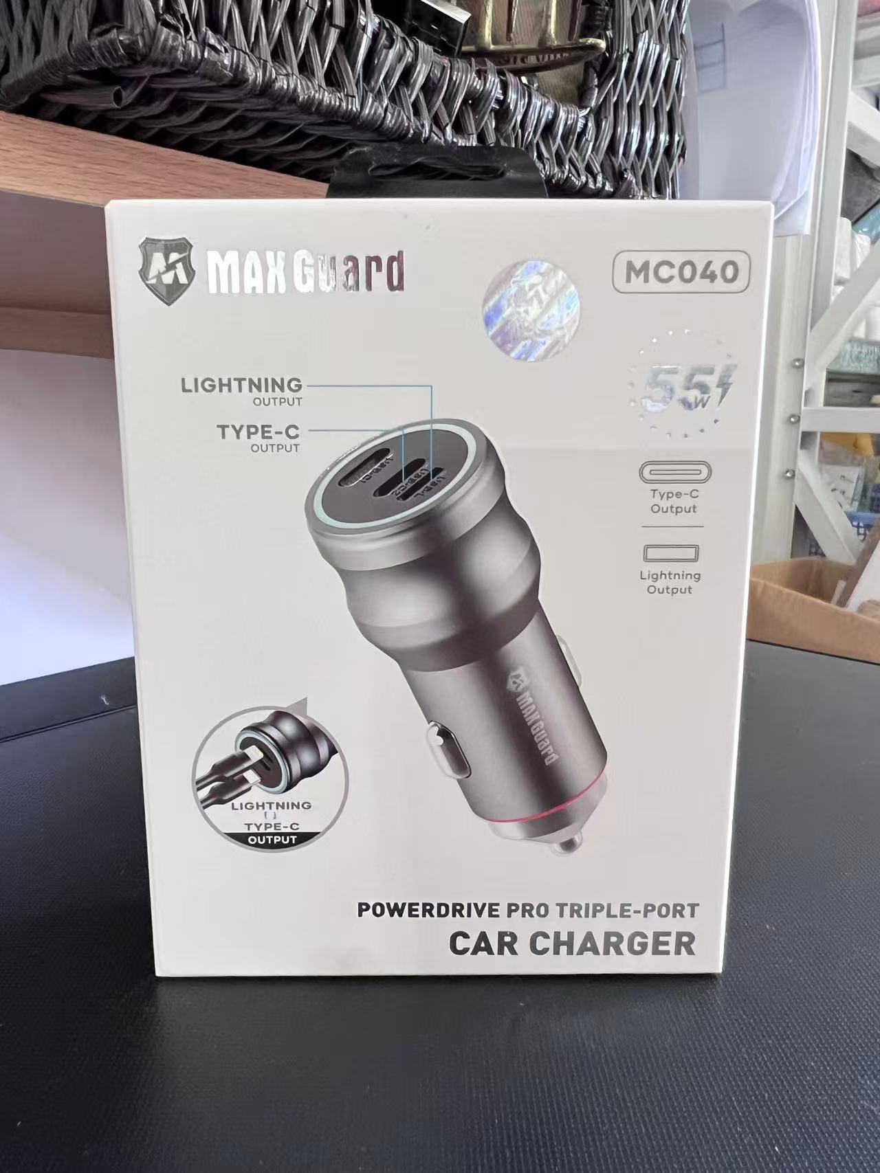 MaxGuard Triple-Port Car Charger  MC040
