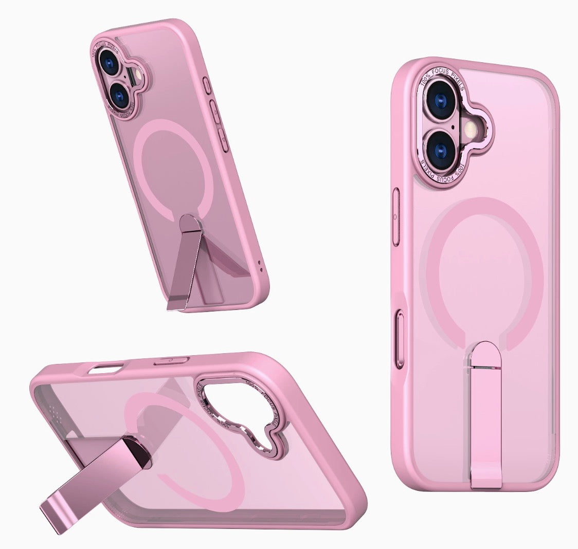 iPhone 16 Slim Shockproof Cover with Build in Stand