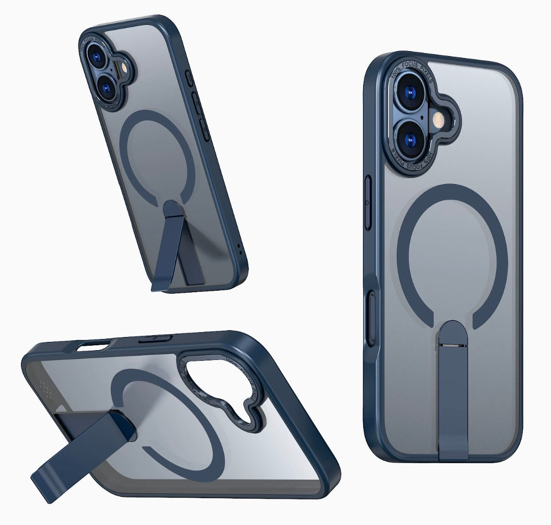 iPhone 16 Slim Shockproof Cover with Build in Stand