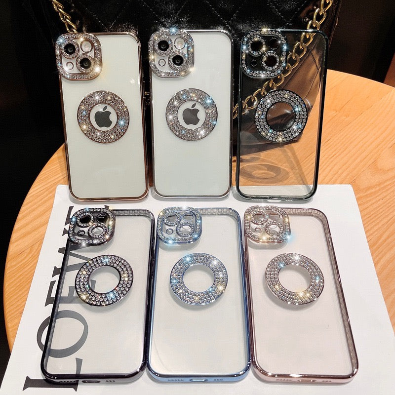 Clear Back Case with Sparkling Circle