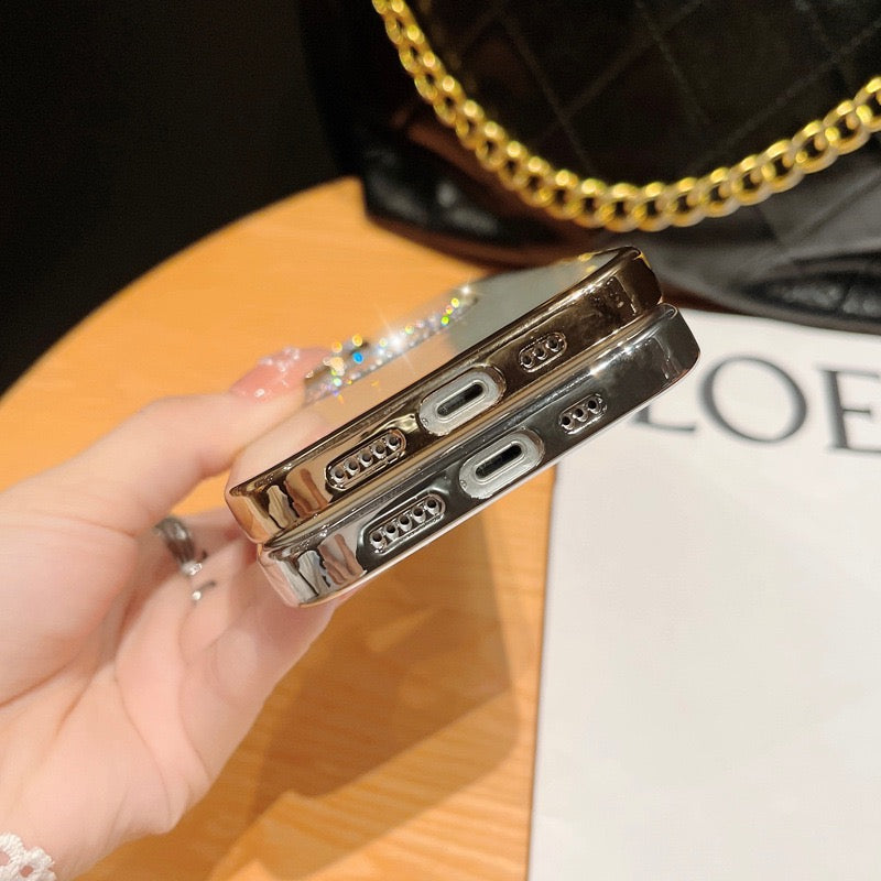 Clear Back Case with Sparkling Circle