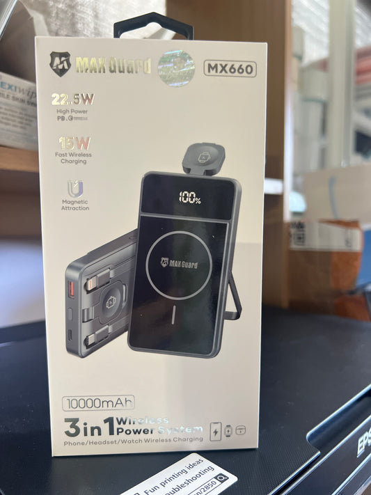 Max 10000 Wireless Charging Power Bank MX660