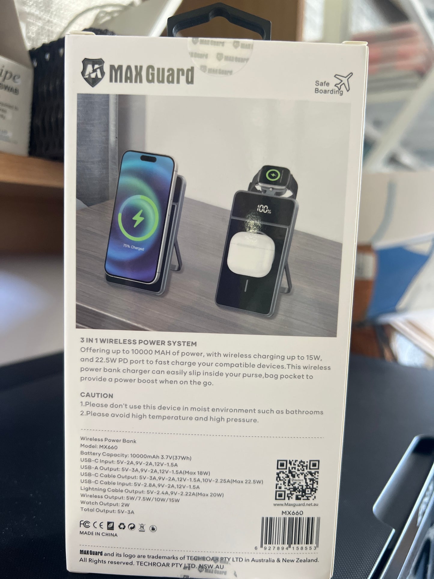 Max 10000 Wireless Charging Power Bank MX660