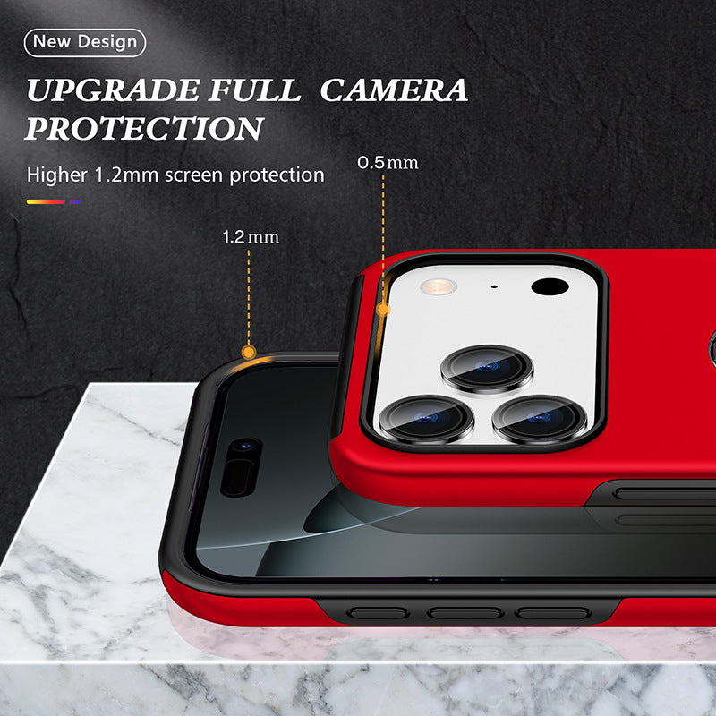 iPhone 15 Pro Max (Invisible-Stand) Military Grade Drop Protection Slim Phone Case