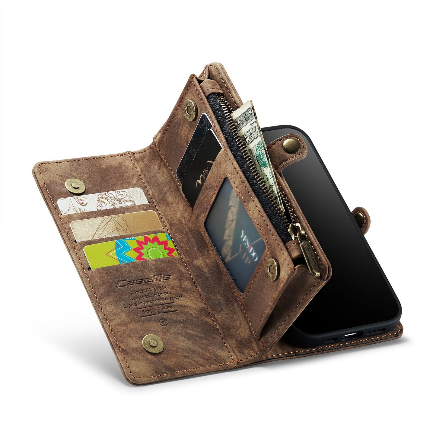 Multi Wallet Cases with Detachable Case + Coin Bag  15