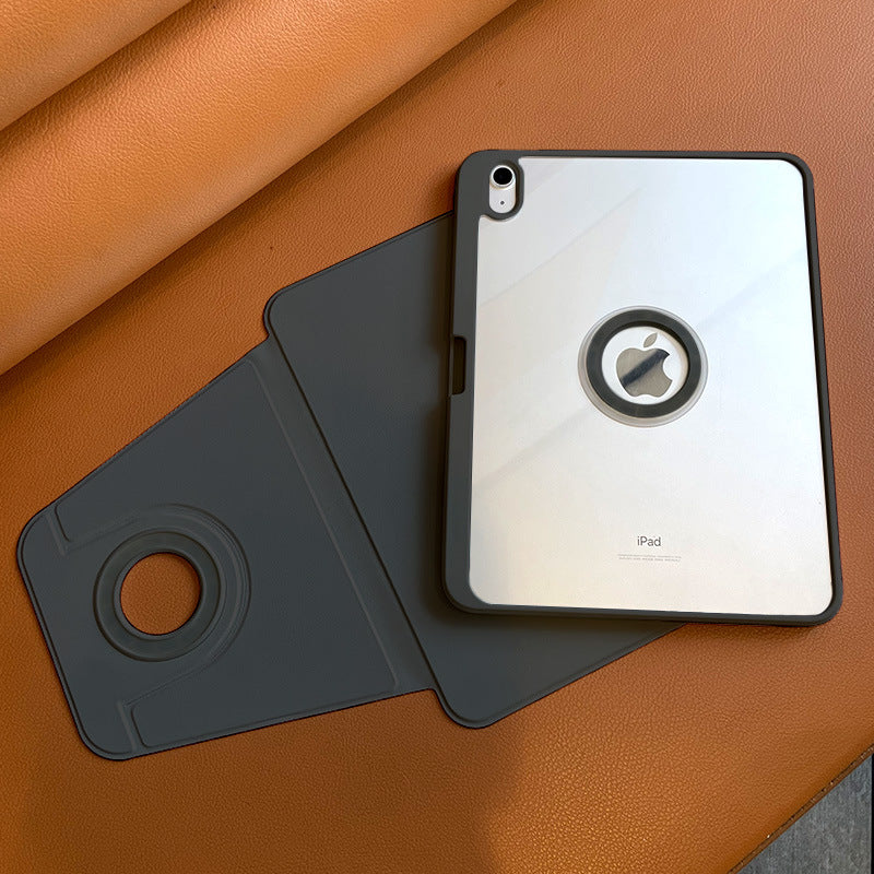 iPad Detachable Clear Back Protection Case  360 Rotation T10