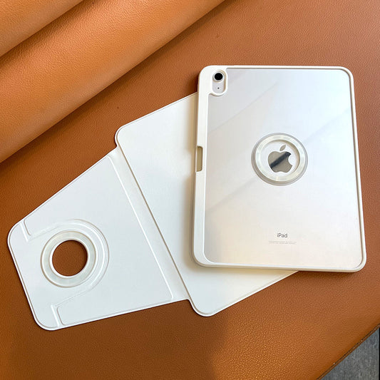 iPad Detachable Clear Back Protection Case  360 Rotation T10