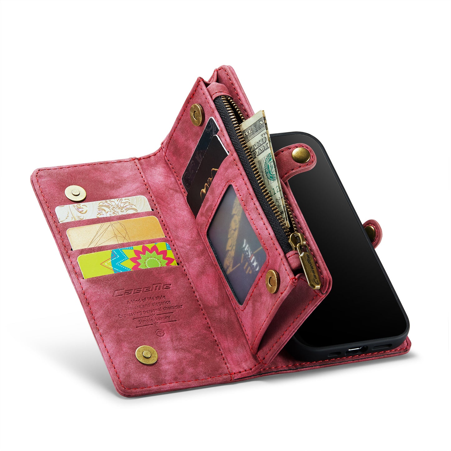 Multi Wallet Cases with Detachable Case + Coin Bag  15