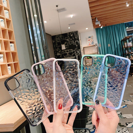 iPhone 11 Water Wave Clear Case + Colour Bumper