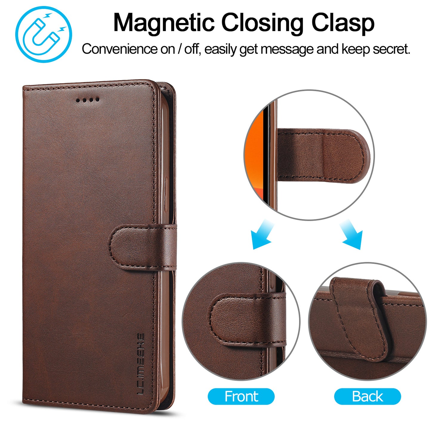 LC Flip Leather Wallet Cases