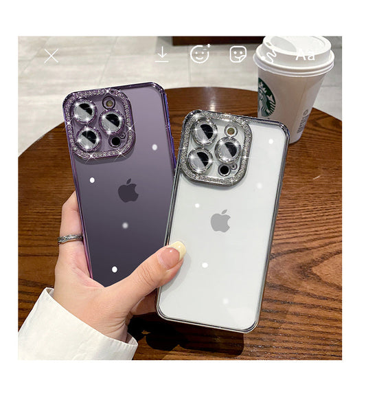 Clear Back  Sparkling Case with Back Lens Protector 13/14