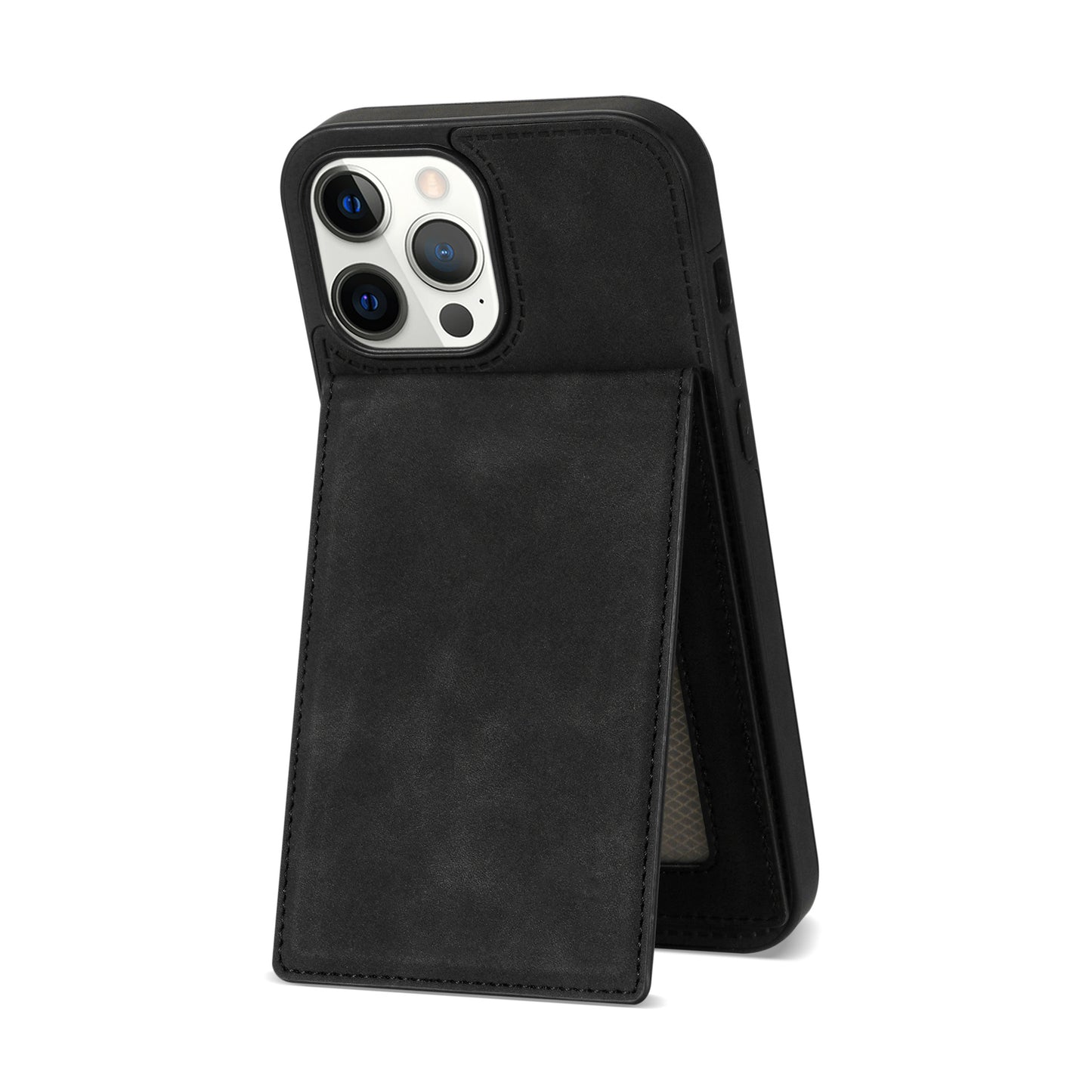 iPhone 14 Pro Max Leather Wallet Back Cover