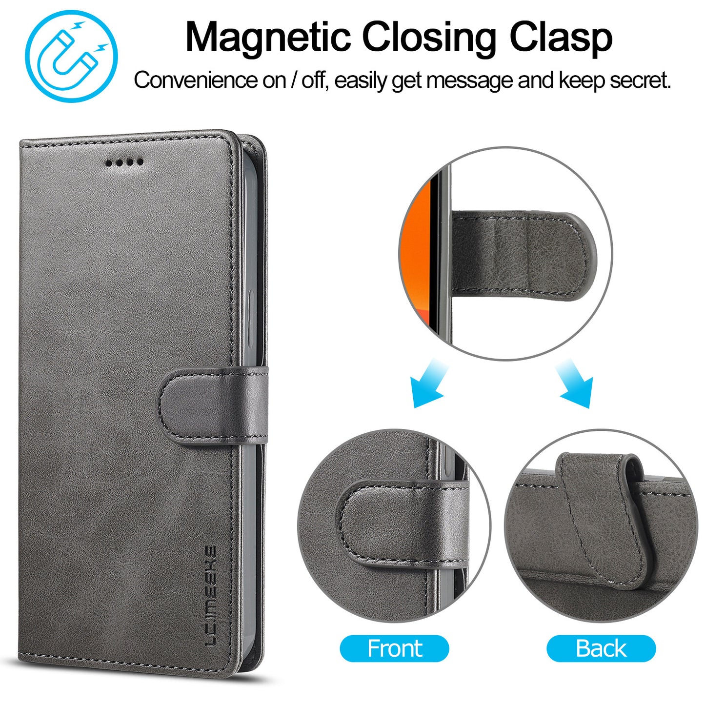 LC Flip Leather Wallet Cases