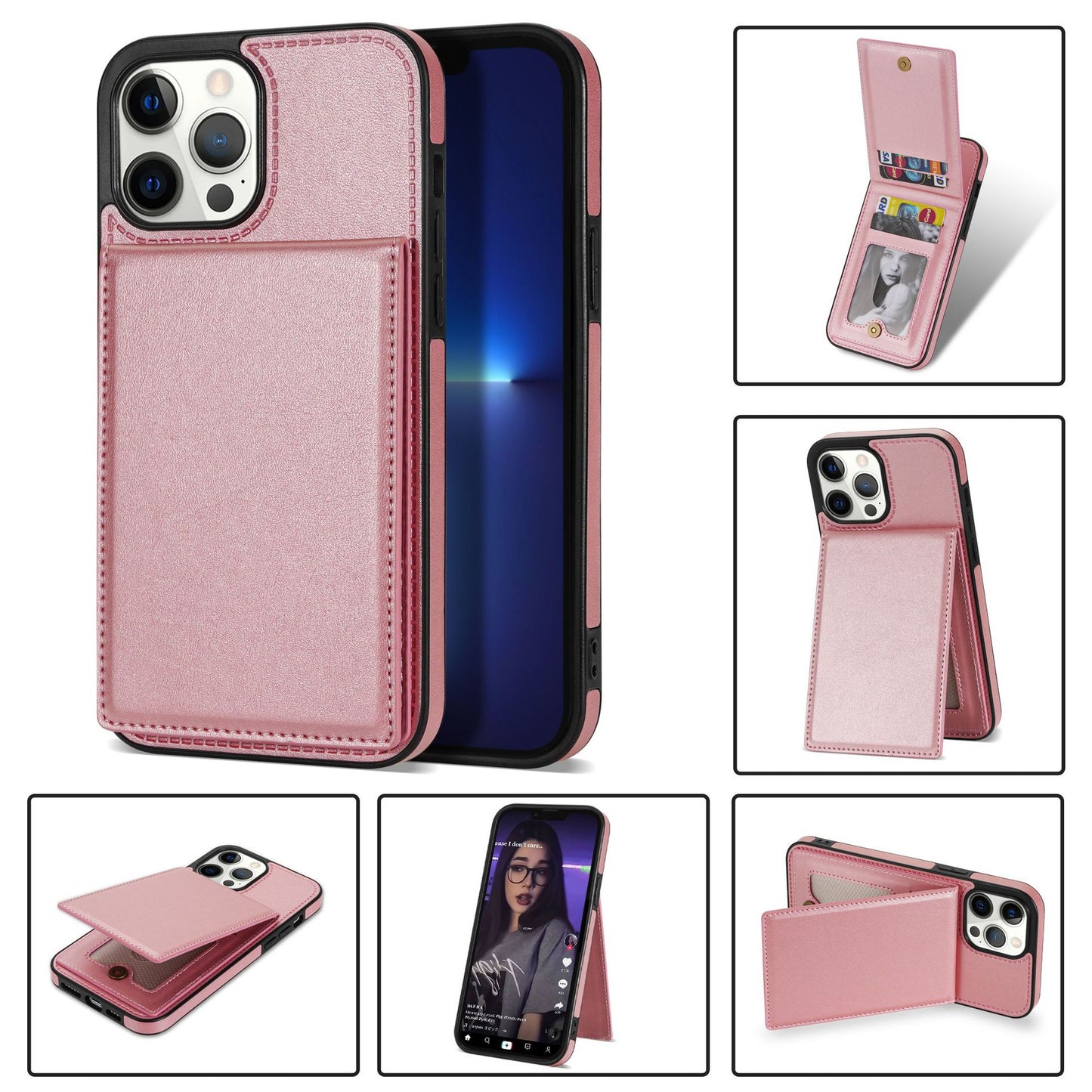iPhone 14 Pro Max Leather Wallet Back Cover