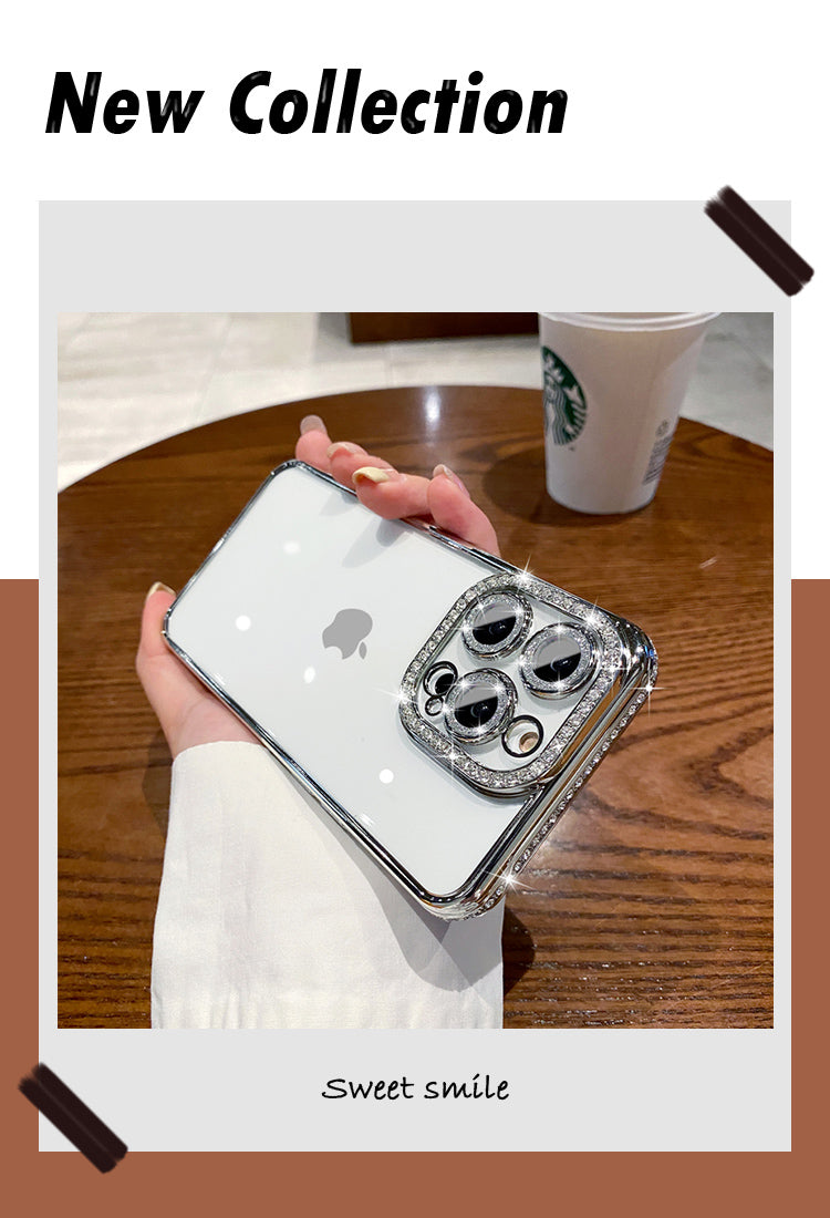 Clear Back  Sparkling Case with Back Lens Protector 13/14