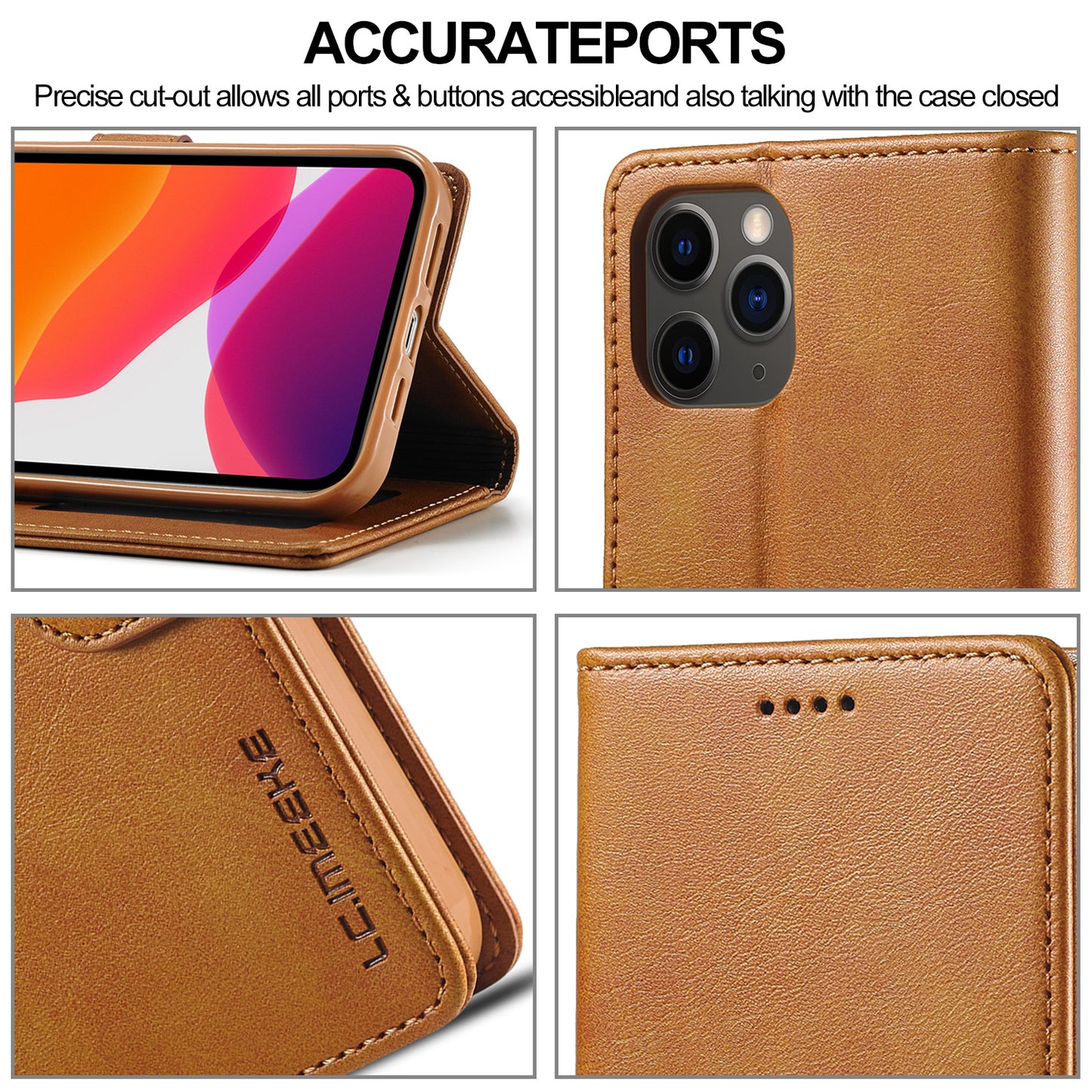 LC Flip Leather Wallet Cases