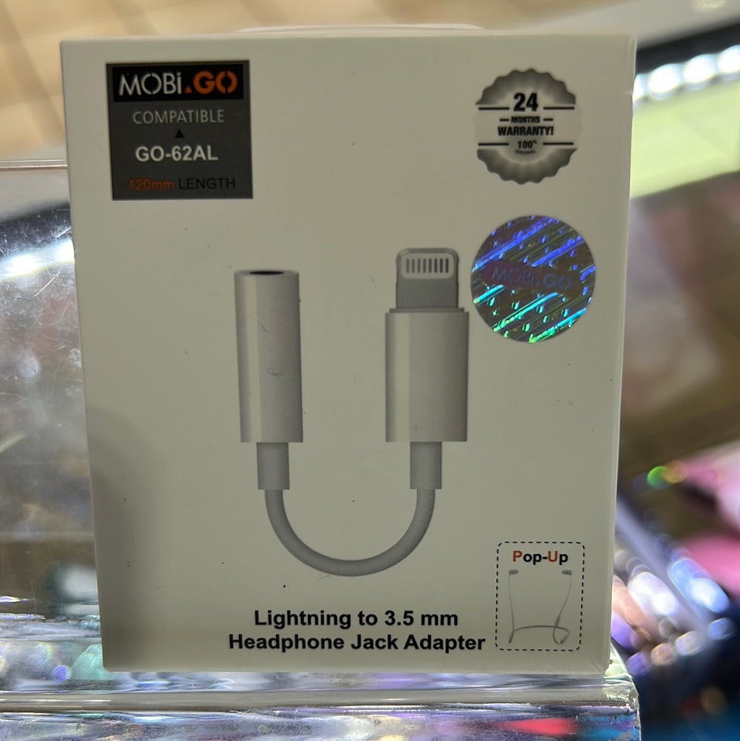 Mobi 12cm Lightning to 3.5MM Adapter GO62AL