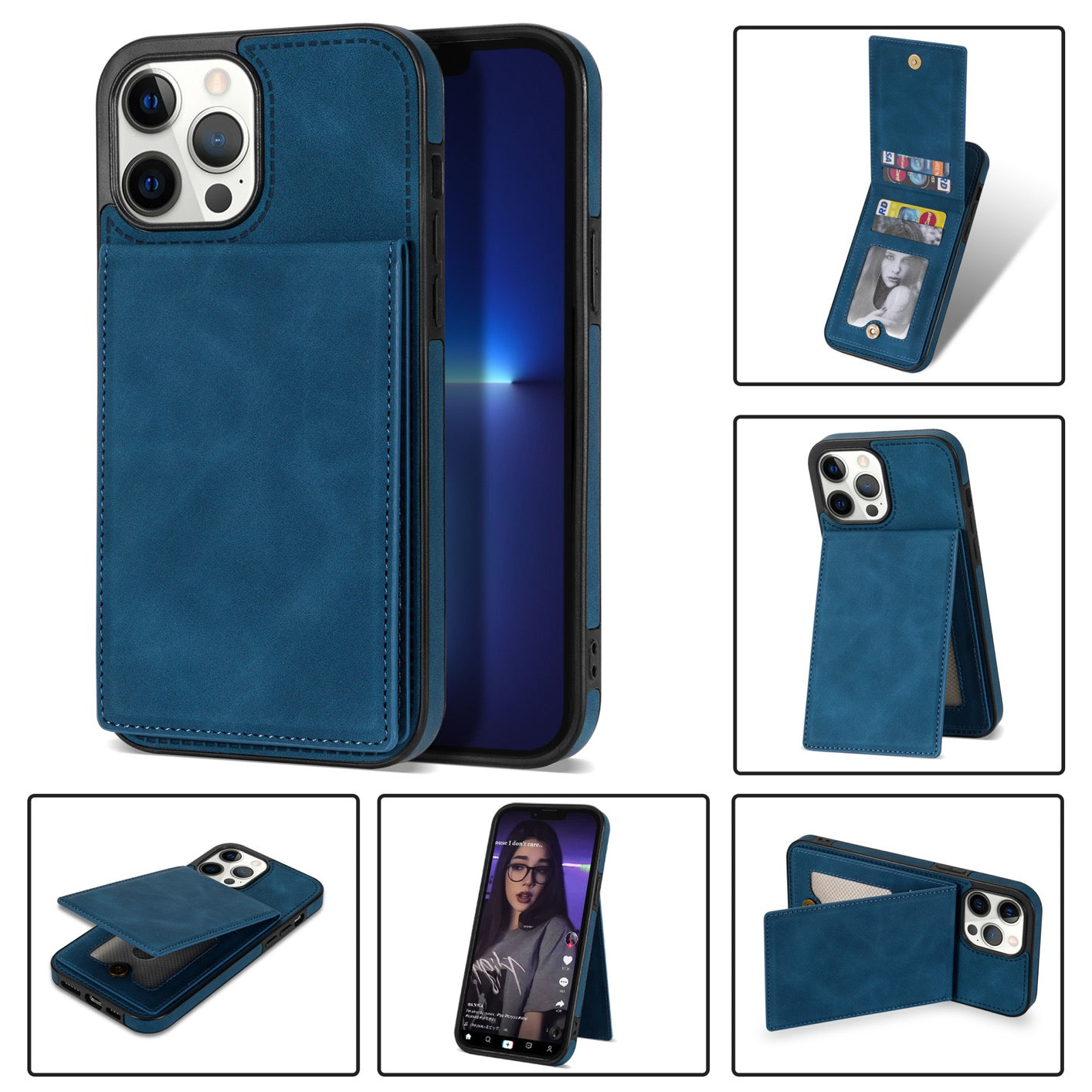 iPhone 14 Pro Max Leather Wallet Back Cover