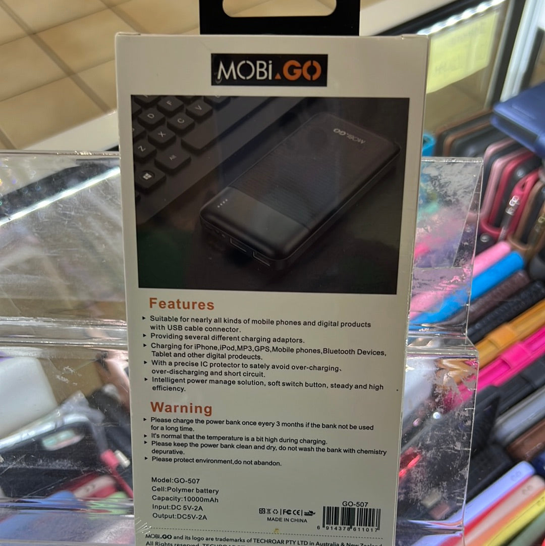 Mobi 10000mAh Power Bank GO507