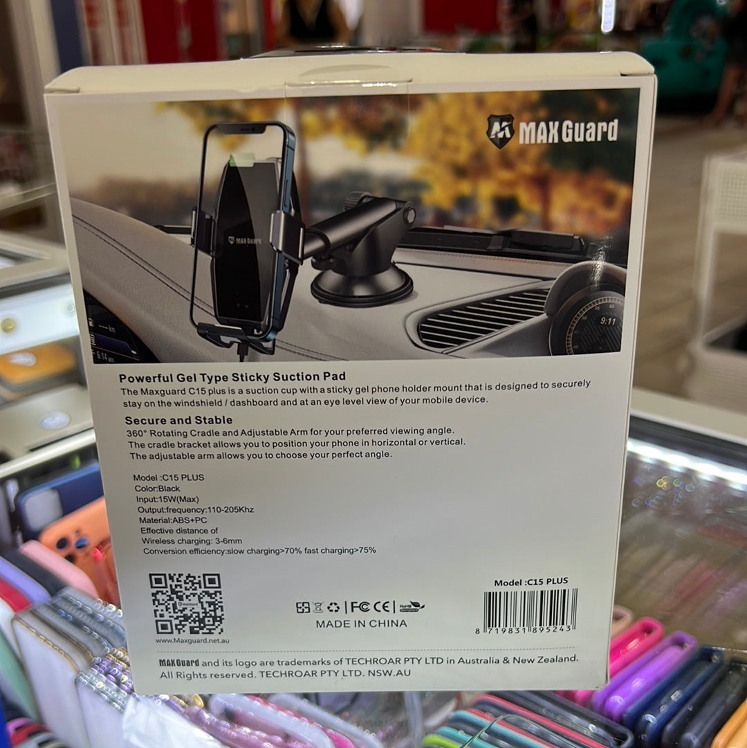 Maxguard wireless car charging holder C15 PLUS
