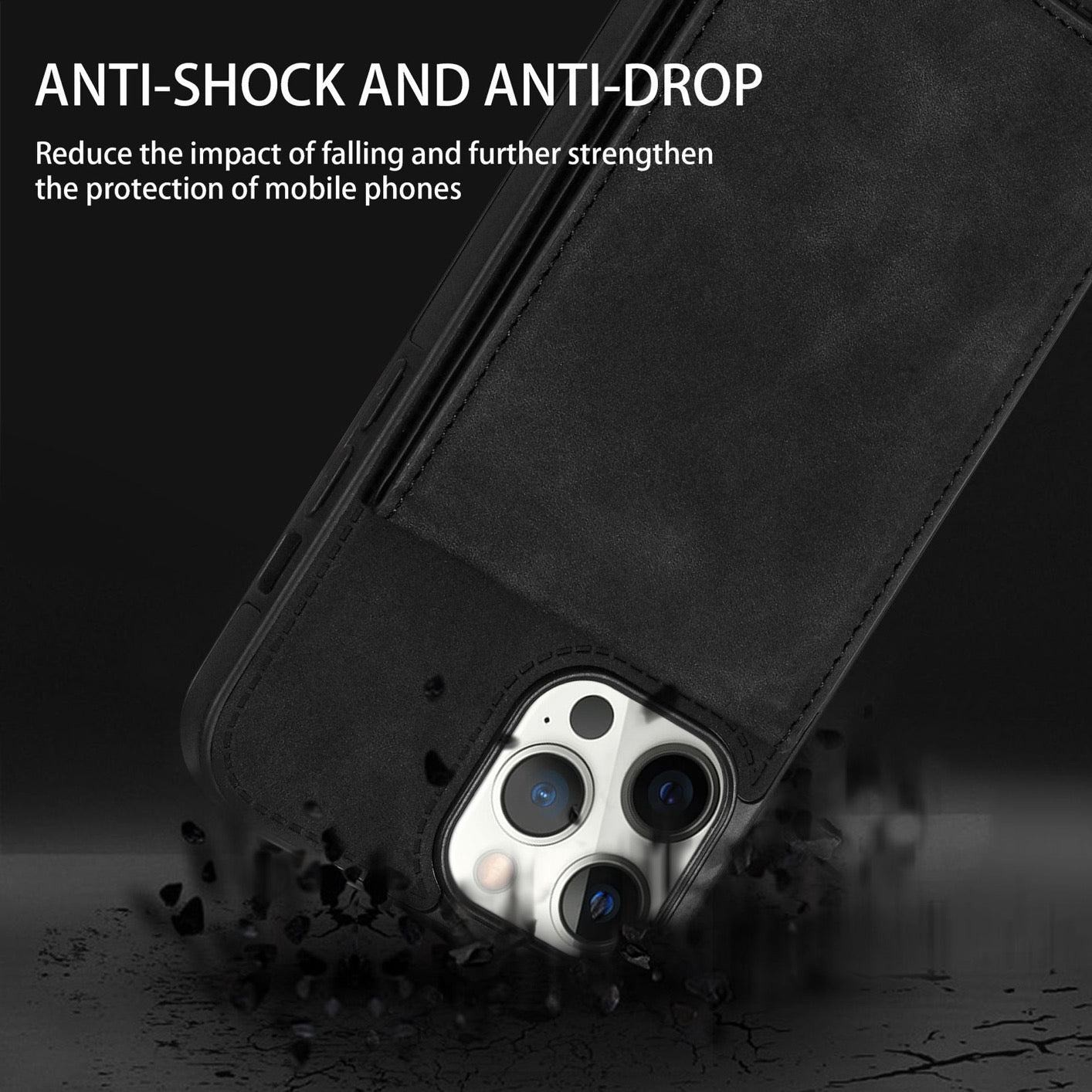 iPhone 14 Pro Max Leather Wallet Back Cover