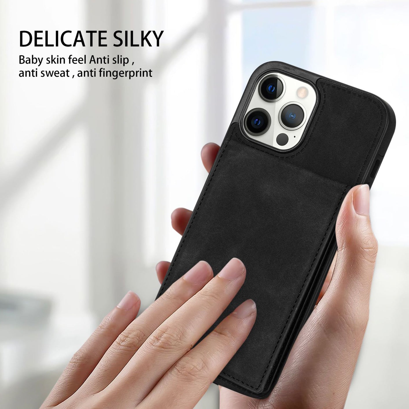 iPhone 14 Pro Max Leather Wallet Back Cover